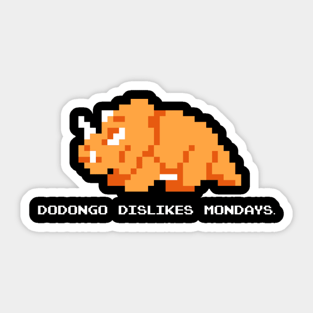 Dondongo Dislikes Mondays Sticker by Undr